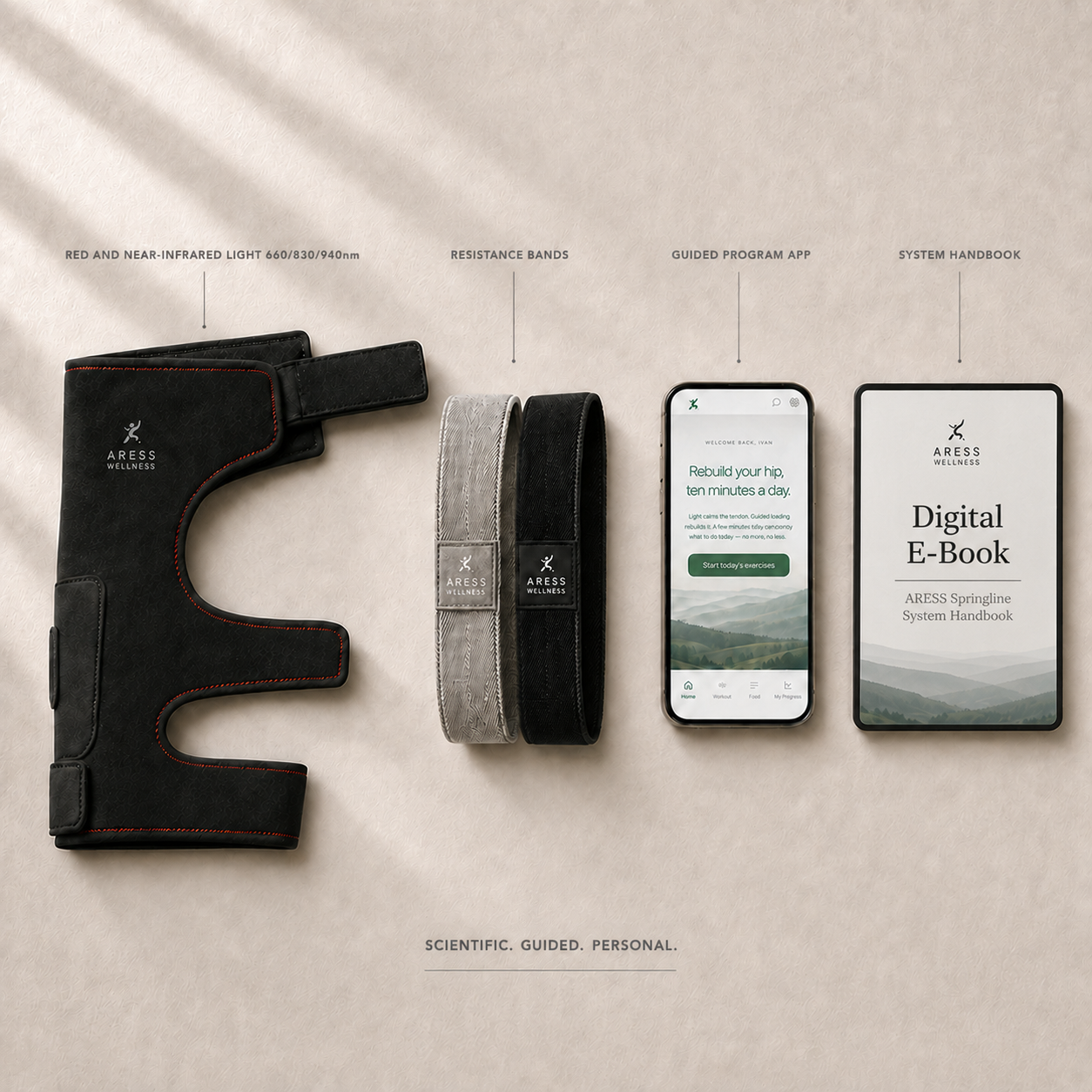 The wrap, both bands, the app and the handbook
